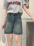 Women Vintage High Waist Denim Short