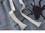 Spider Graphic Mid Waist Shorts