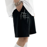 Lyrical Graphic Print Oversized Jorts