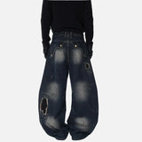 Fashionable Frayed Edge Boot Cut Jeans