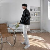 Classic High Quality Textured PU Leather Jacket