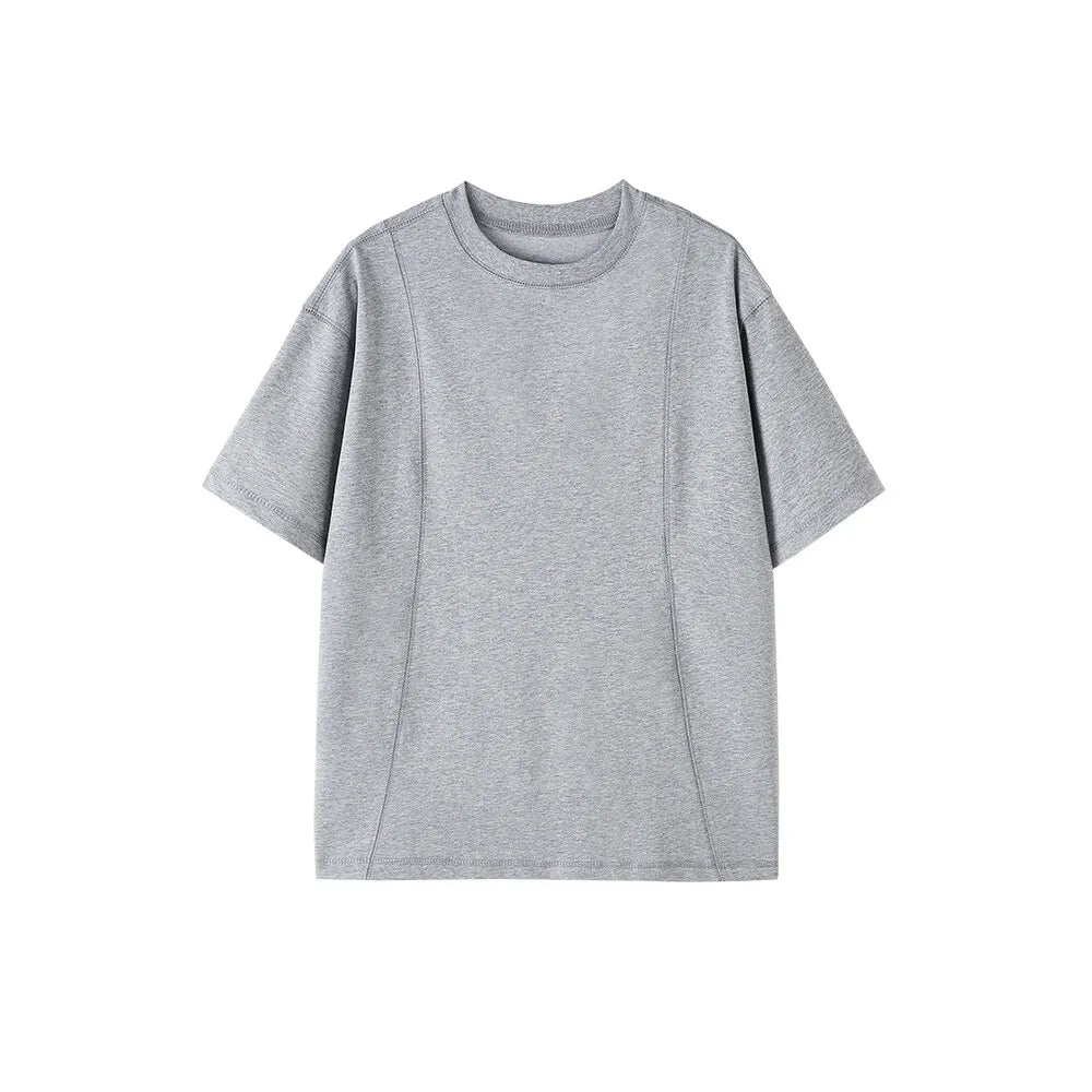 Elevated Solid Color Loose Short Sleeve T-Shirt