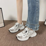 Breathable Chunky White Platform Sneaker