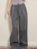 Elevated Hit Color Loose Casual Wide Leg Pants