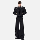 Effortless Solid Color Wide Leg Casual Pants