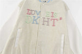 Y2K Women Patchwork Retro Baseball Varsity Jacket