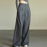 Classic Comfort Draping Effect High Waist Wide Pants