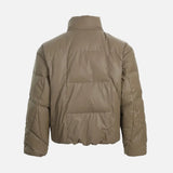 Durable High Street Spliced PU Leather Jacket