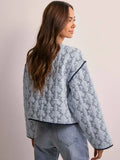 Women Boho Floral Padded Jacket