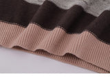 Retro Striped Patchwork Sweater