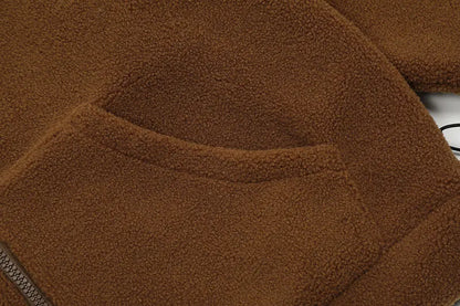 Loose Sleepy Bear Ears Fleece Jacket