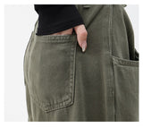 High Waist Green Floor-length Pants