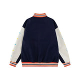 Retro Pu Letterman Embroidery Baseball Varsity Jacket