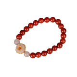 Vintage Lucky Red Agate Bracelet