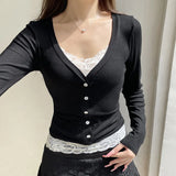 Knit Lace Corset Top