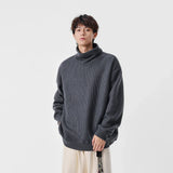 Cozy Ribbed High Neck Knit Turtleneck Sweater