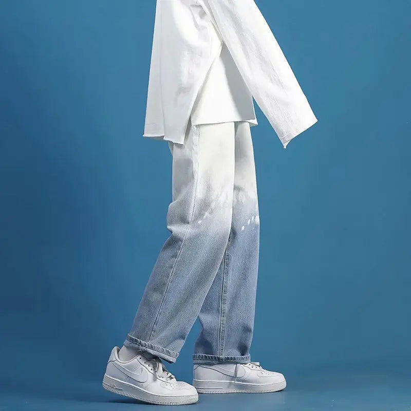 Oversize Gradient Cool Wide Leg Jeans