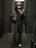 Heavyweight Motorcycle Leather Hooded Jacket