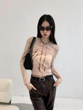 Women Reversible Mesh Sleeve T-Shirt