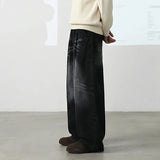 Y2K American Style Distressed Wide Leg Denim Jeans