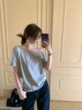 Soft Girl Relaxed Off-Shoulder T-Shirt