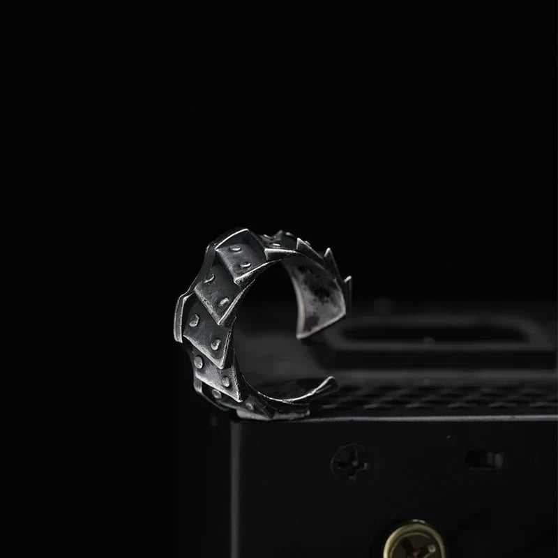 Vintage Cyberpunk Handmade Armor Ring