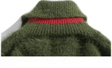 Christmas Contrast Color Lapel Knitwear Sweater