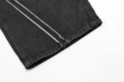 Vintage Washed Embroidery Denim Jeans