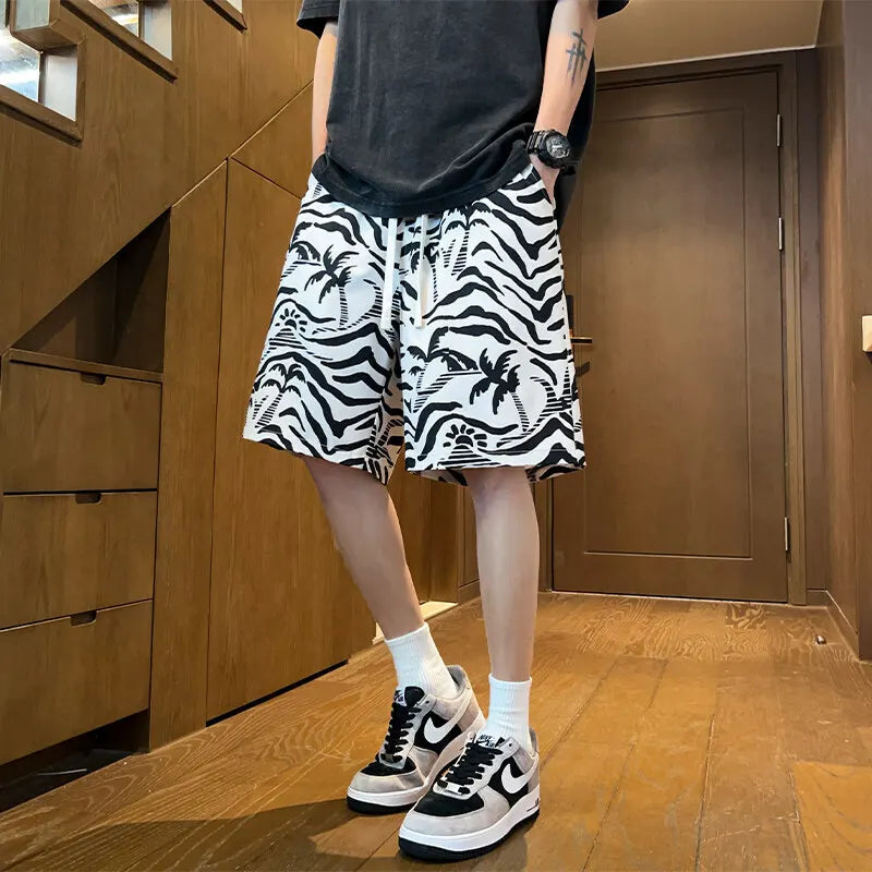 Men's Ice Silk Printed Shorts