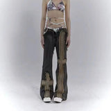 Distressed Patchwork Cross Jeans