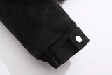 Retro High Street Spliced Fur Collar Zipper Jacket