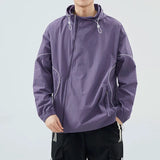 Model wearing the purple Trail seeker Jacket