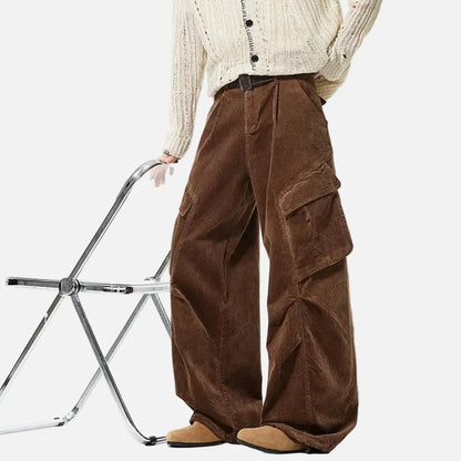 Y2K Handsome Solid Color Loose Cargo Pants