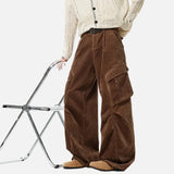 Y2K Handsome Solid Color Loose Cargo Pants