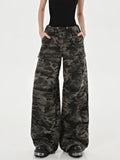 High Waist Camouflage Cargo Pants