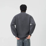 Cozy Mock Neck Waffle Knit Jumper Sweater