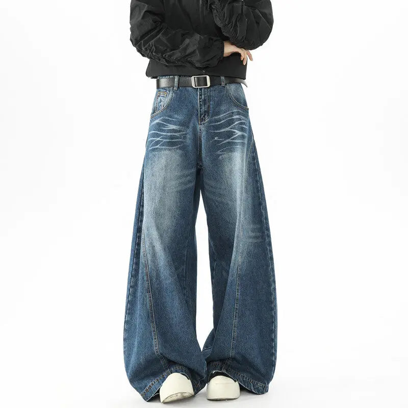 Vintage Patchwork Loose Wide Leg Jeans