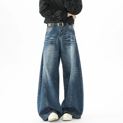 Vintage Patchwork Loose Wide Leg Jeans
