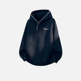 Streetwear Hip Hop Heavyweight Half Breasted Hoodie