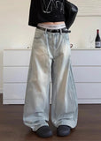 Aesthetic Hip Hop Wide Leg Denim Jeans