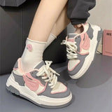 Soft Girl Chunky Patterned Sneakers
