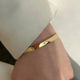 Golden Smooth Stars Sterling Silver And Golden Bracelet