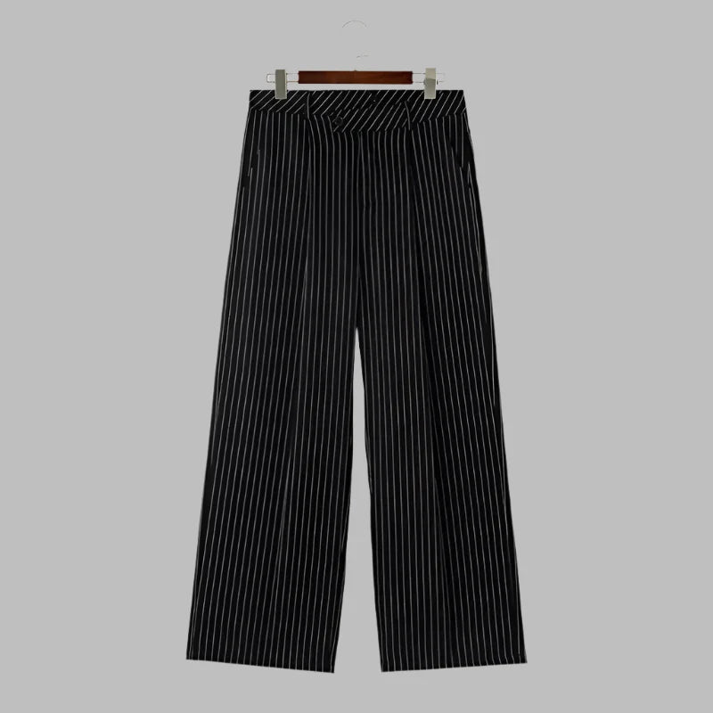 Korean Style High Waist Stripe Pants