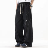 Durable Loose Wide Leg Washed Denim Jeans