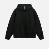 Heavyweight Ribbed Solid Color Half Zip Hoodie