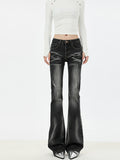 Women Vintage Ripped Bootcut Flared Jeans