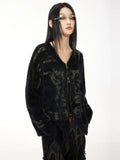 Y2K Casual Layers Black Knitted Sweater