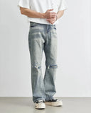 Men's Broken Copper Washed American Retro Jeans
