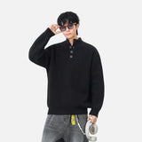 Cozy Mock Neck Waffle Knit Jumper Sweater