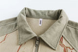 Breathable Chines Style Oversized Patchwork Denim Jacket
